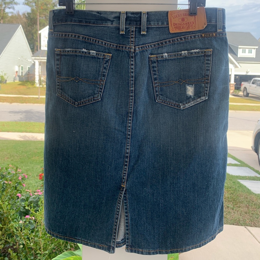 Lucky Brand City Denim, USA Made, skirt, 10/30,100%cotton